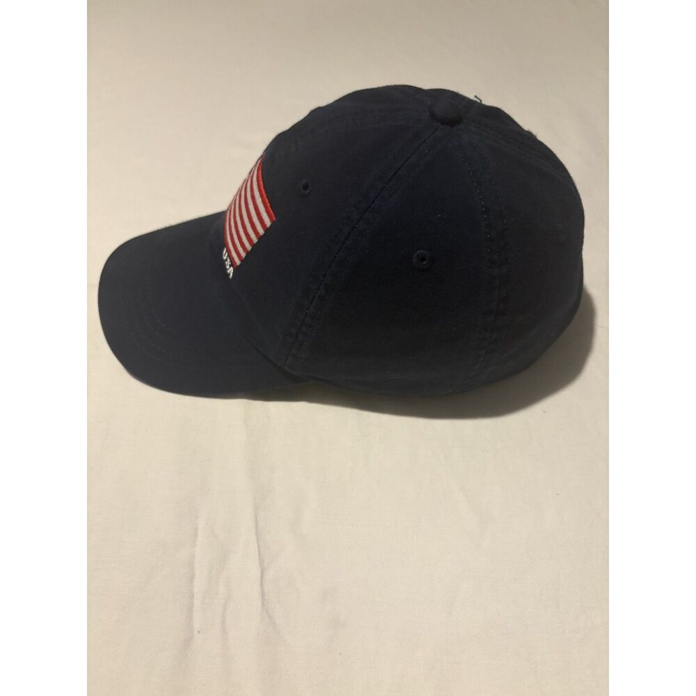 State of Mine USA Flag Hat Navy Blue Adjustable Baseball Cap Patriotic One Size - Picture 4 of 5